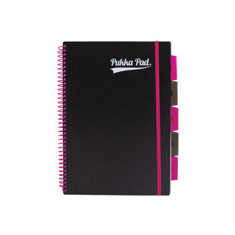 Kołozeszyt Pukka Pad Project Book PP Black Neon B5/100/80g kratka, różowy